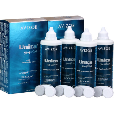 Avizor Unica Sensitive (4x350ml) - Pack Ahorro 6 meses